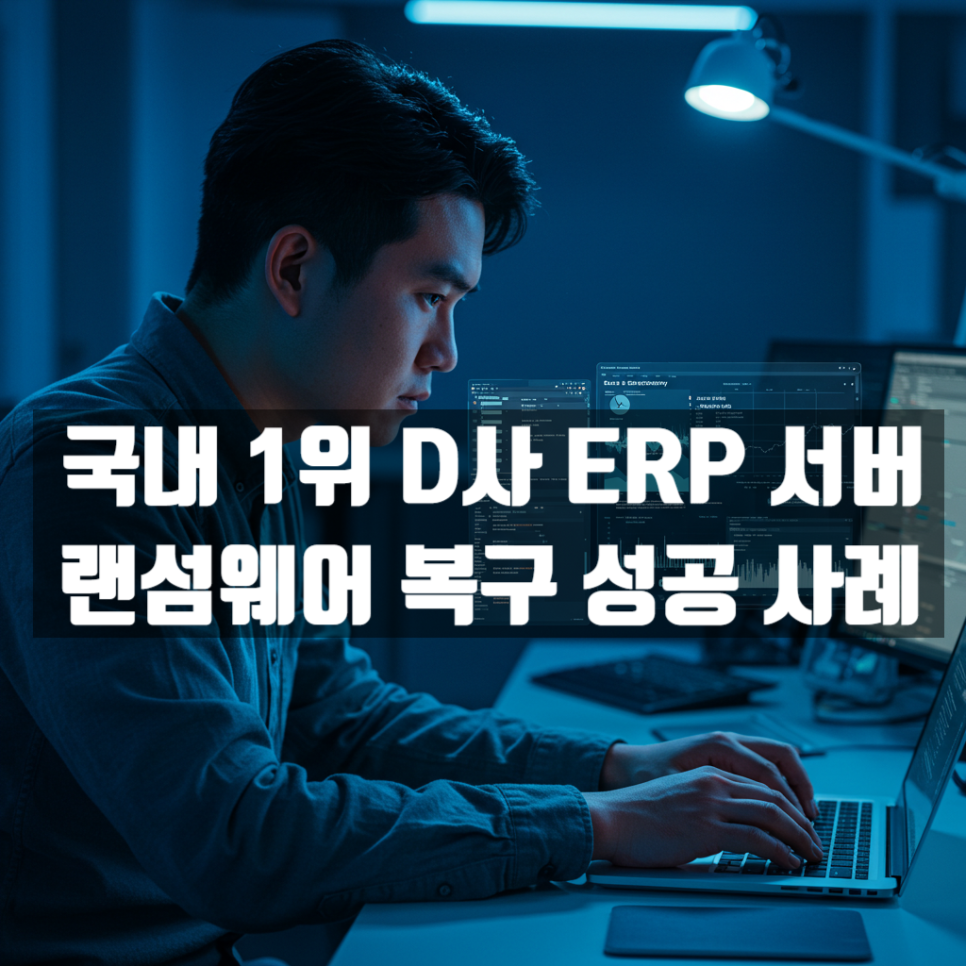 국내 1위 D사 ERP서버 랜섬웨어 복구 성공사례 : 복구율 최대 92% 복구 자료 1