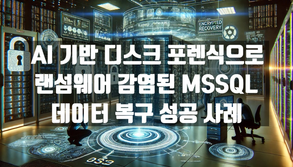 랜섬웨어 감염 MSSQL, AI기반 디스크 포렌식으로 데이터 복구 복구 자료 1