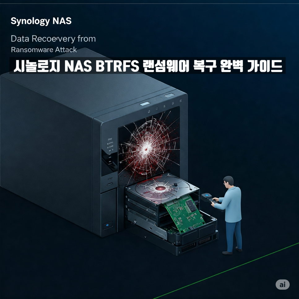 중소기업 시놀로지 NAS BTRFS 랜섬웨어 복구 완벽 가이드 복구 자료 1