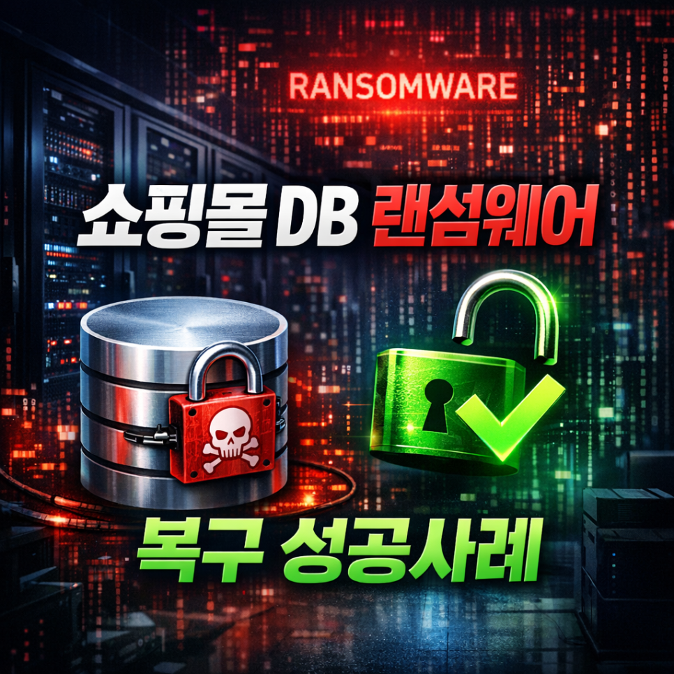쇼핑몰 데이터베이스 랜섬웨어 감염, 백업 없이 6시간 만에 복구 복구 자료 1
